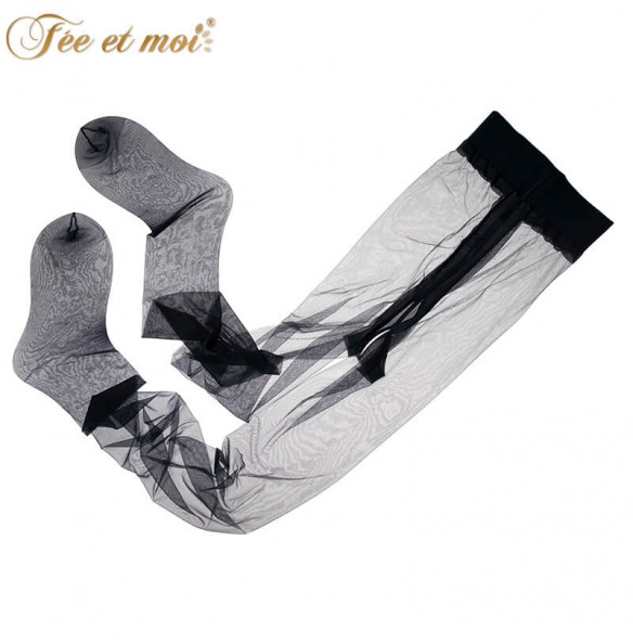 FEE ET MOI Sexy T-Crotch Pantyhose Open Hole Stockings (Black) FEE ET MOI Sexy T-Crotch Pantyhose Open Hole Stockings (Black)
